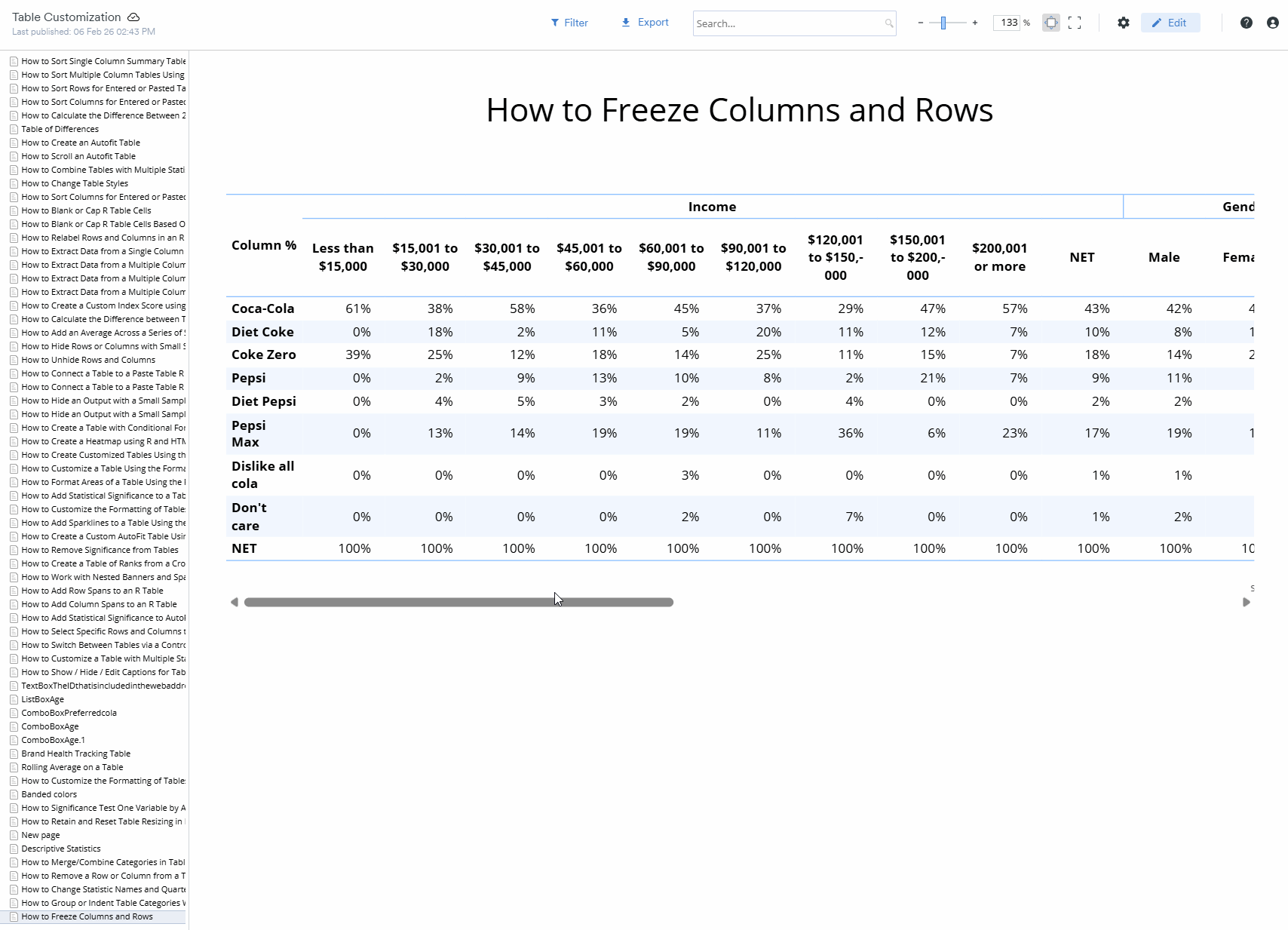 26UI - Freeze Columns View mode.gif