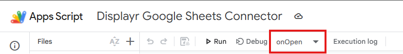 Displayr Google Sheets Connector onOpen.png
